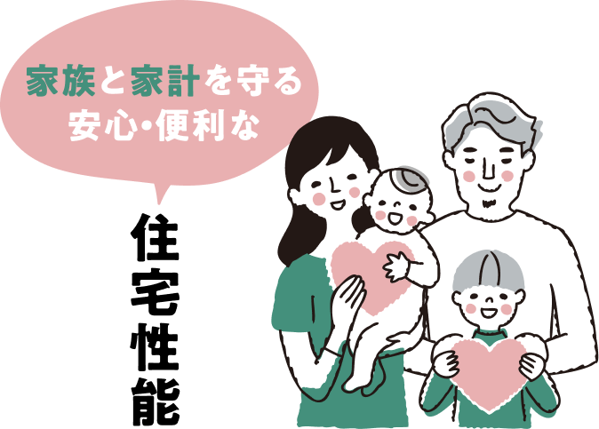 家族と家計を守る安心・便利な住宅性能