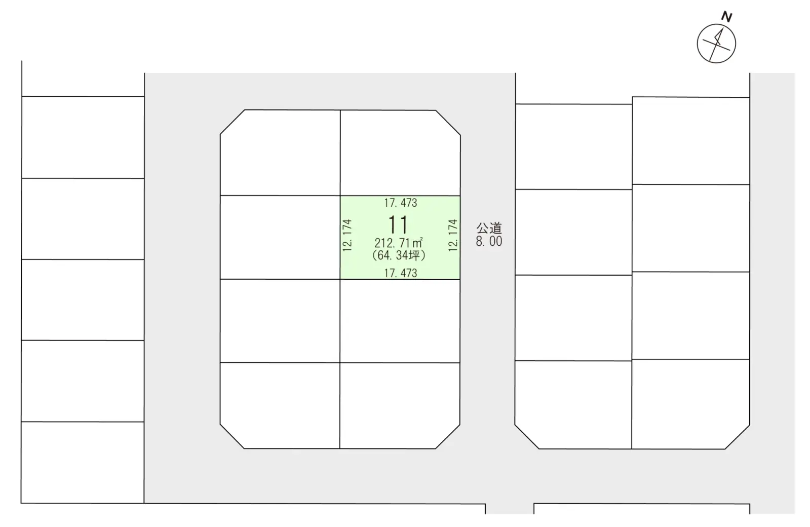 神楽岡8条3丁目_区画図