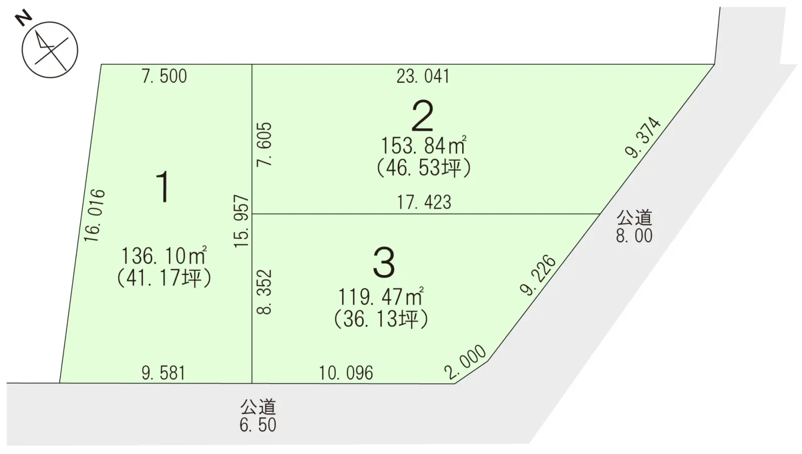 スマートハイムプレイス山の手1条2丁目_区画図