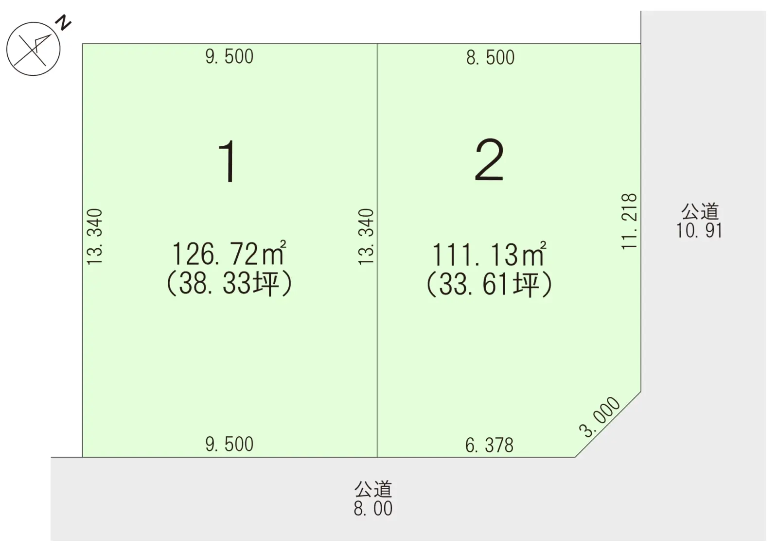 スマートハイムプレイス富丘1条7丁目_区画図