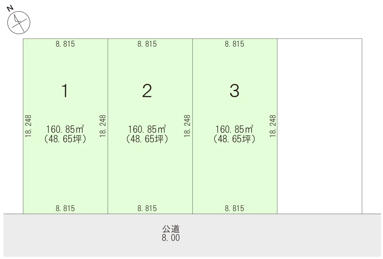 スマートハイムプレイス前田3条8丁目_区画図