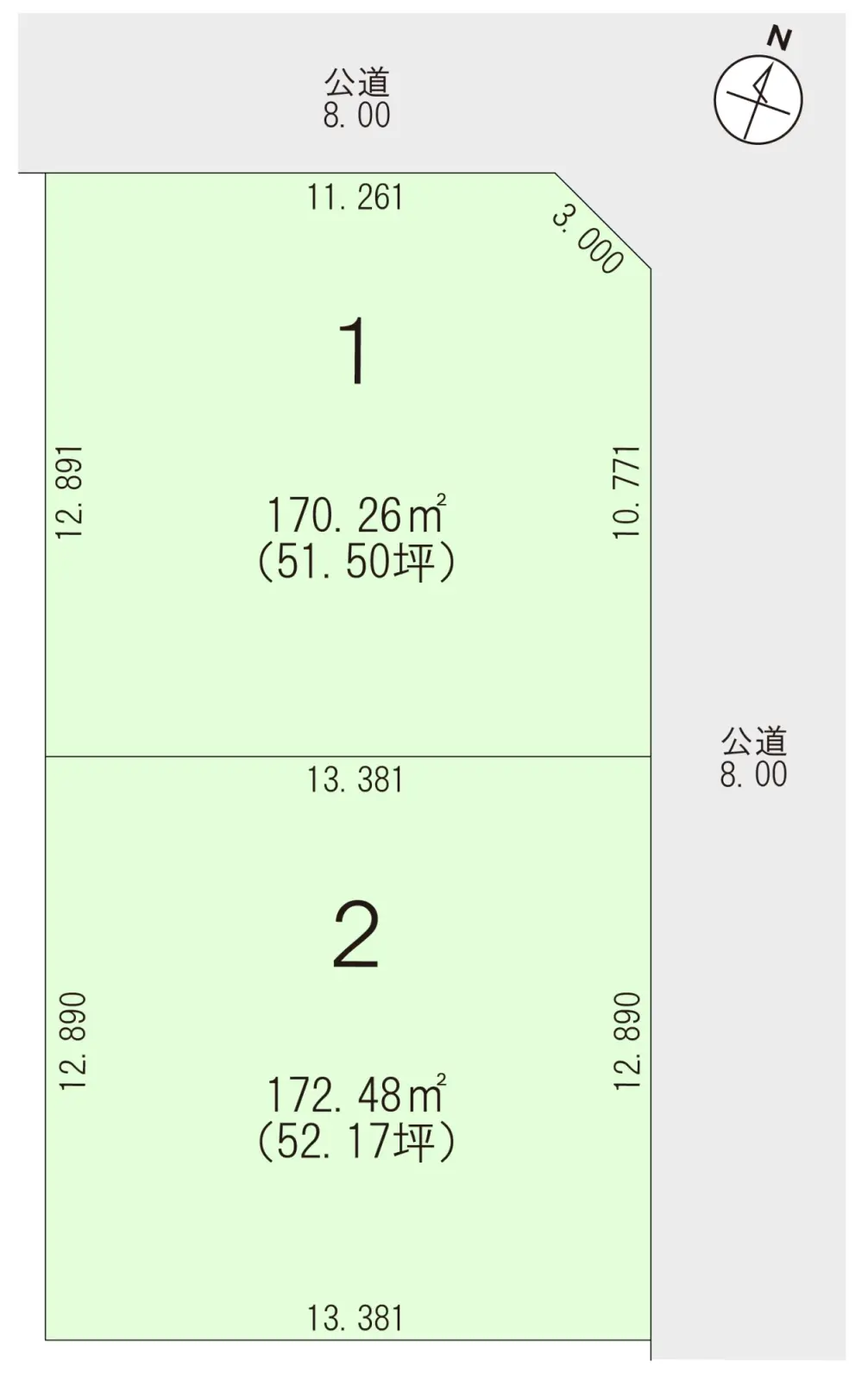 スマートハイムプレイス苫小牧春日町1丁目_区画図