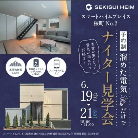 溜めた電気でナイター見学会～充電無くなり次第終了～_イメージ