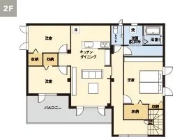 2Fの間取り図
