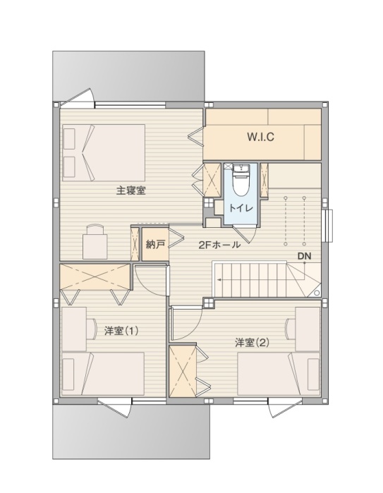 2Fの間取り図