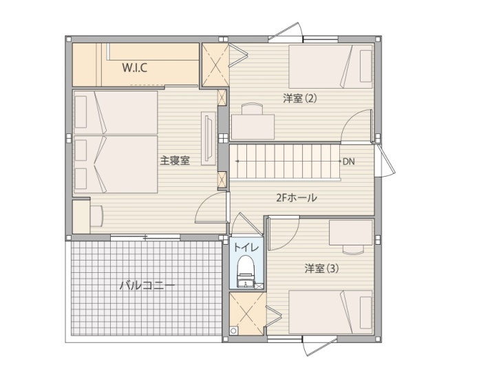 2Fの間取り図