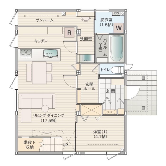 1Fの間取り図