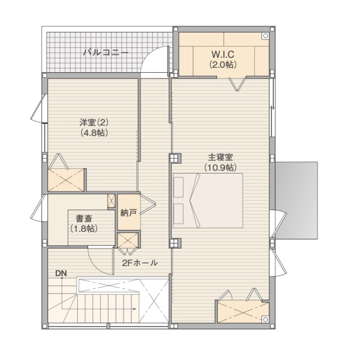 2Fの間取り図