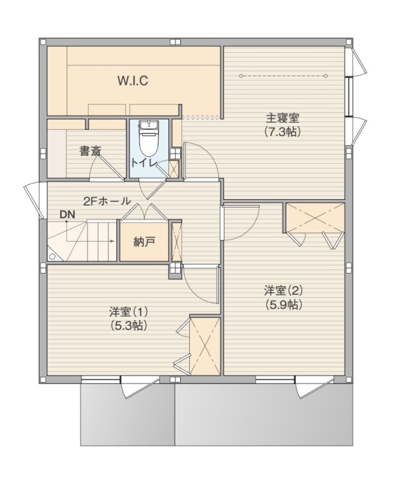 2Fの間取り図