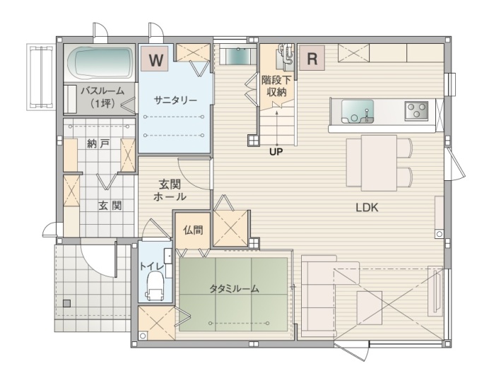 1Fの間取り図
