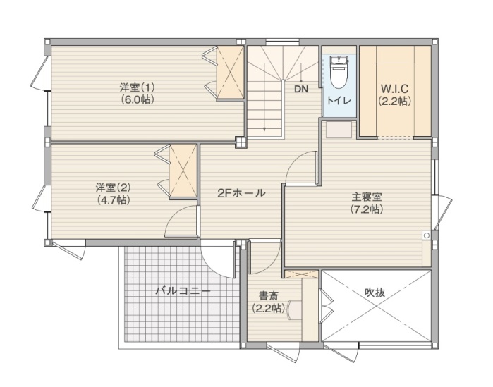 2Fの間取り図