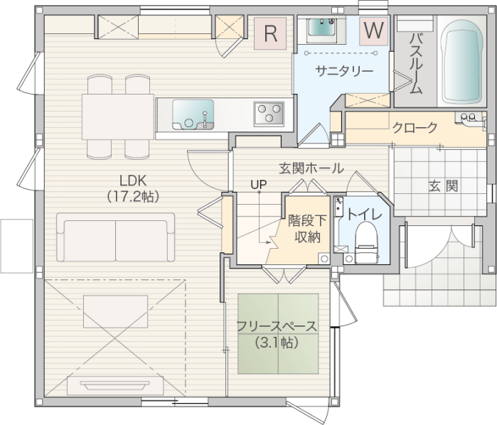 1Fの間取り図