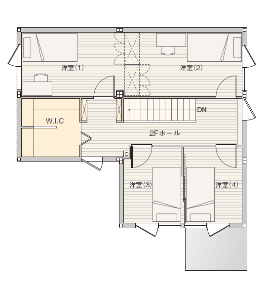 2Fの間取り図