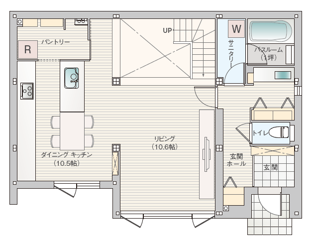 1Fの間取り図