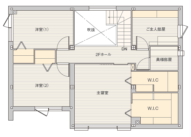 2Fの間取り図