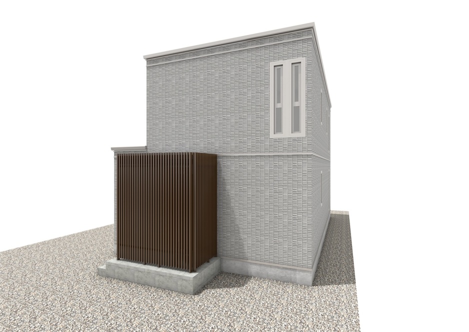 スマートハイムプレイスとん田東町モデルハウスNo.1_外観パース（※プラン図は図面を基に描いておりますので、実際と多少異なる場合があります。）