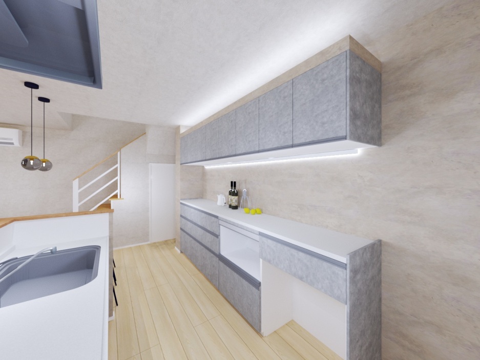 スマートハイムプレイスとん田東町モデルハウスNo.1_内観パース（※プラン図は図面を基に描いておりますので、実際と多少異なる場合があります。）