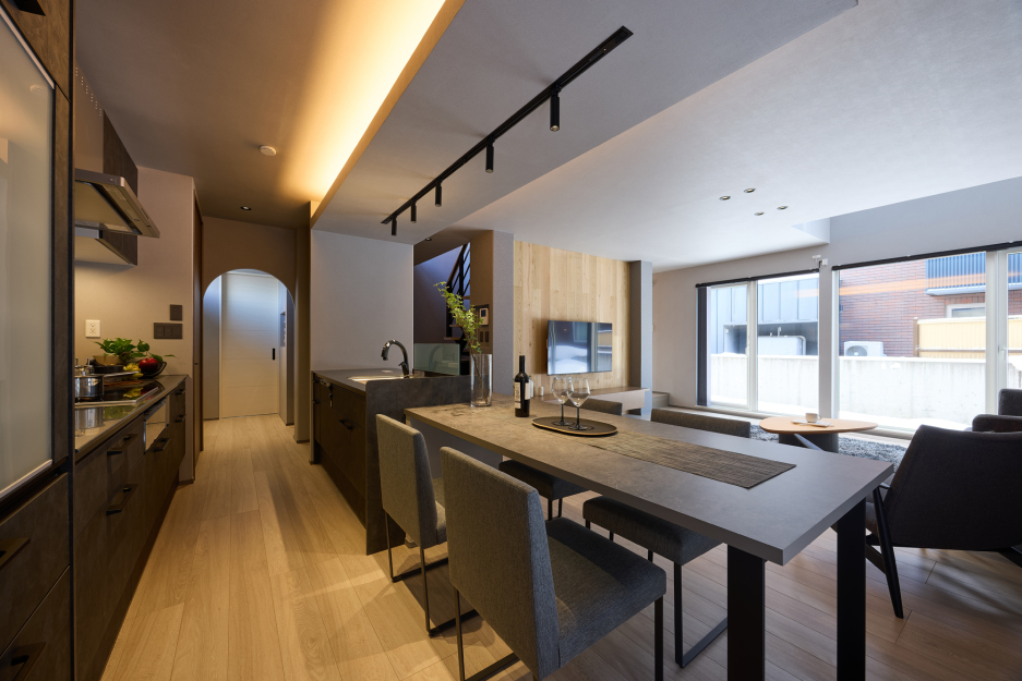 THE DESIGNER'S HEIM恵庭モデルハウスNo.1・2_No.1 ダイニングキッチン