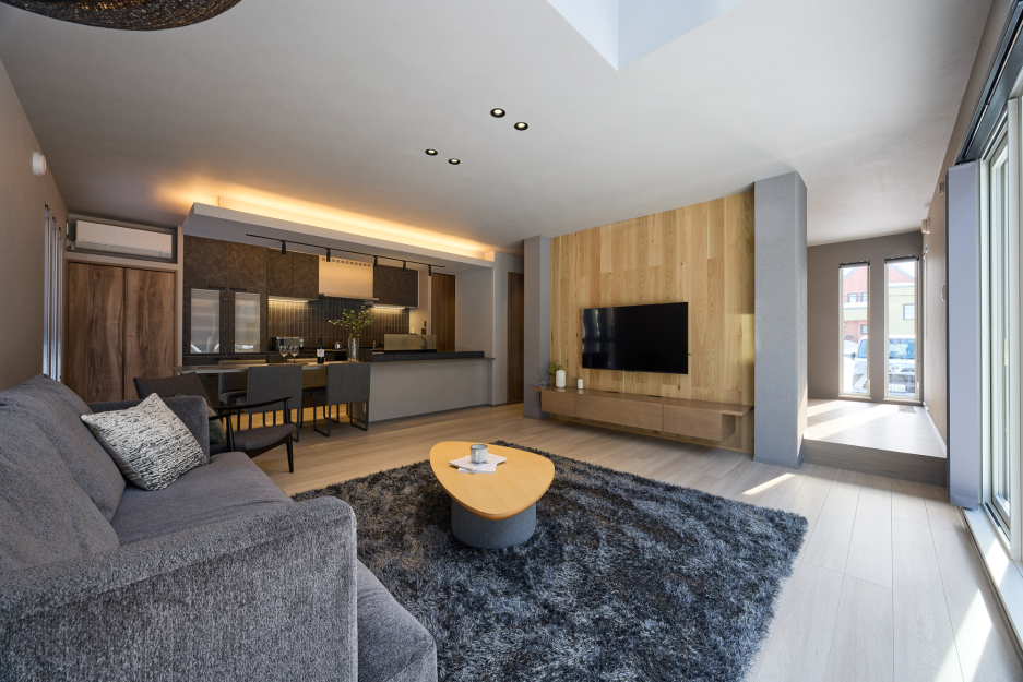 THE DESIGNER'S HEIM恵庭モデルハウスNo.1・2_No.1 リビング