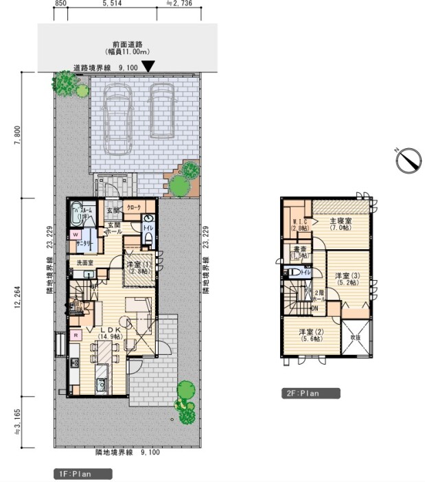 THE DESIGNER'S HEIM恵庭モデルハウスNo.1・2・3_No.3間取図