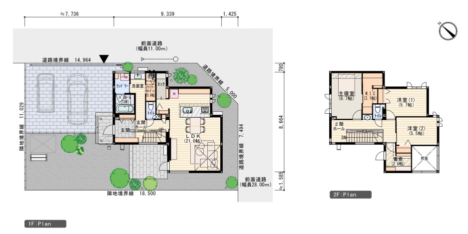 THE DESIGNER'S HEIM恵庭モデルハウスNo.1・2・3_No.2間取図