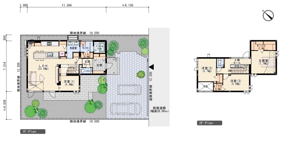 THE DESIGNER'S HEIM恵庭モデルハウスNo.1・2・3_No.1間取図