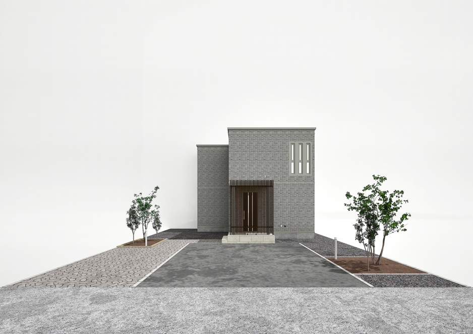 スマートハイムプレイスとん田東町モデルハウスNo.2_外観パース（※パースは図面を基に描いておりますので、実際と多少異なる場合があります。）