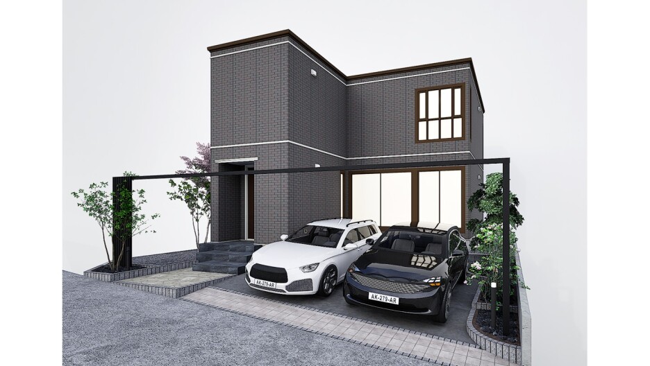 THE DESIGNER'S HEIM宮の森モデルハウスNo.2_外観パース（※パースは図面を基に描いておりますので、実際と多少異なる場合があります。）