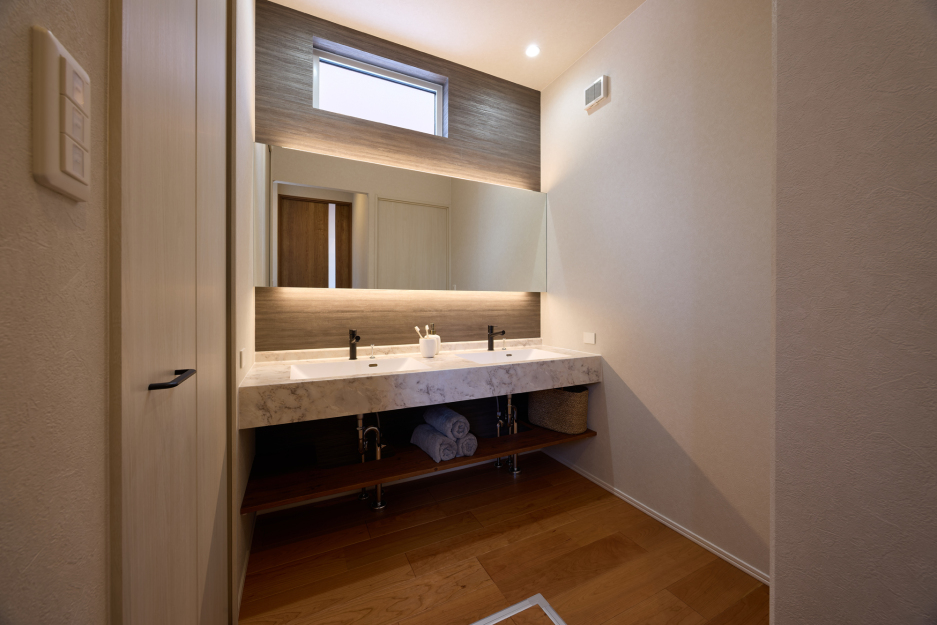 THE DESIGNER'S HEIM宮の森モデルハウスNo.2_洗面室