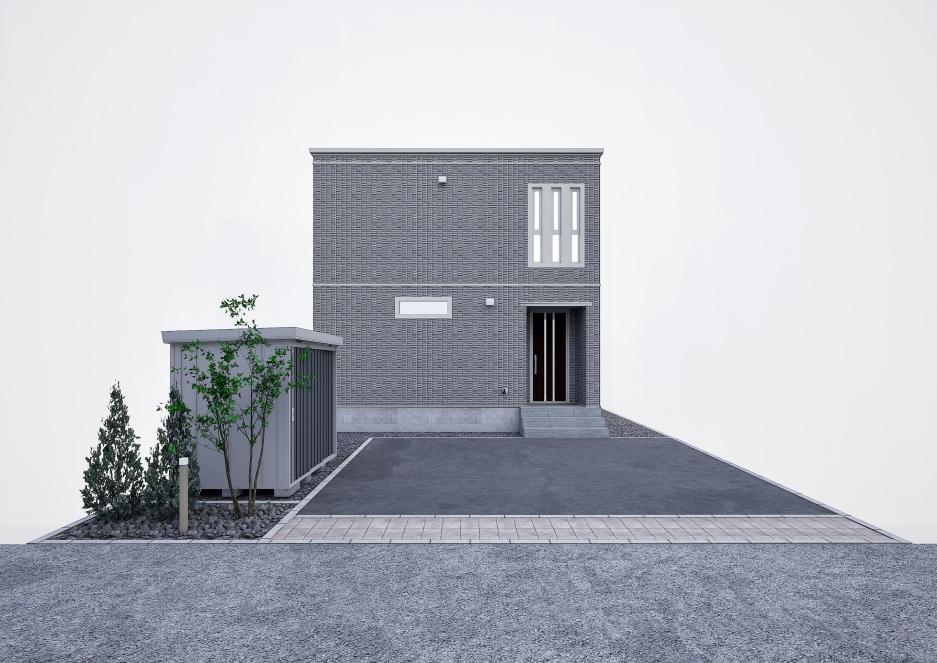 スマートハイムプレイス北郷モデルハウスNo.1_外観パース（※パースは図面を基に描いておりますので、実際と多少異なる場合があります。）