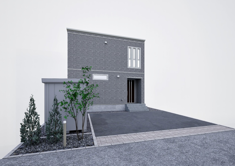 スマートハイムプレイス北郷モデルハウスNo.1_外観パース（※パースは図面を基に描いておりますので、実際と多少異なる場合があります。）