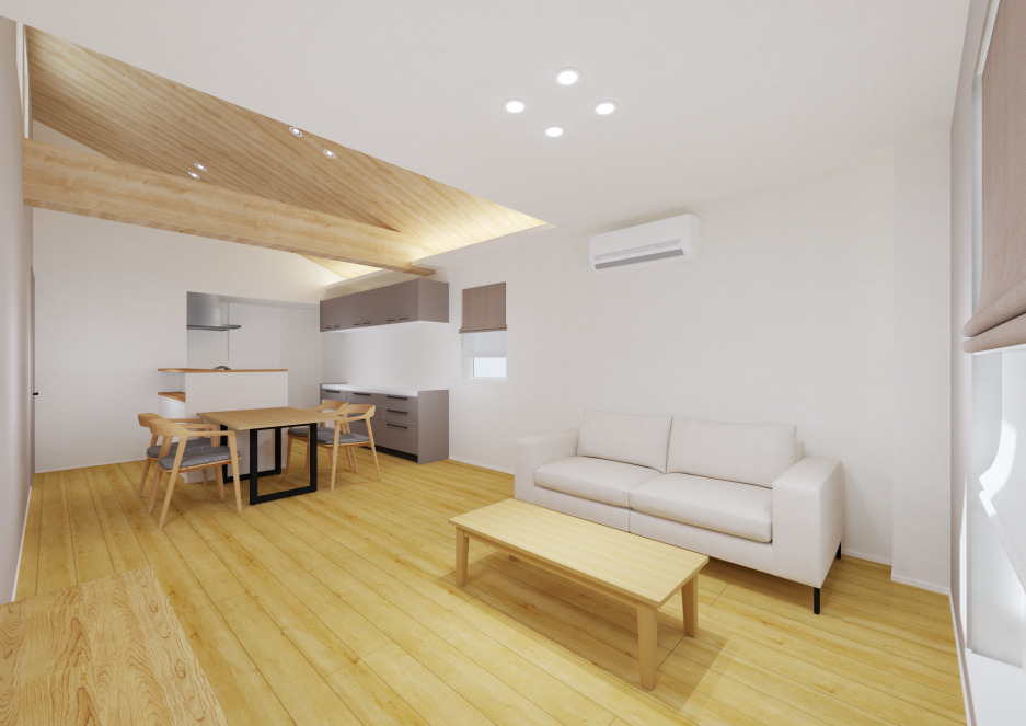 宝来西町南1丁目モデルハウスNo.2_内観パース（※パースは図面を基に描いておりますので、実際と多少異なる場合があります。）