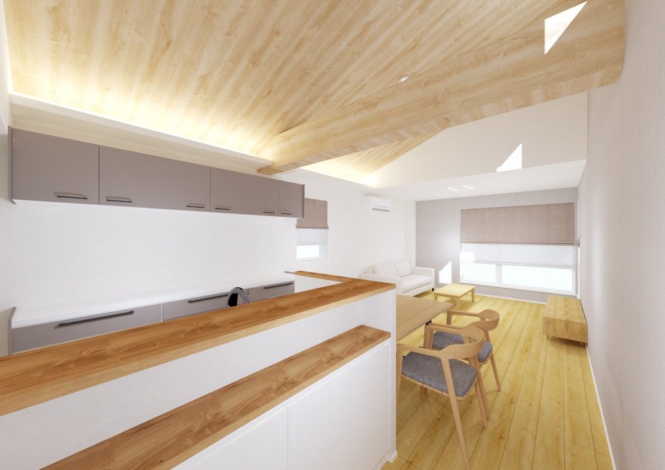 宝来西町南1丁目モデルハウスNo.2_内観パース（※パースは図面を基に描いておりますので、実際と多少異なる場合があります。）