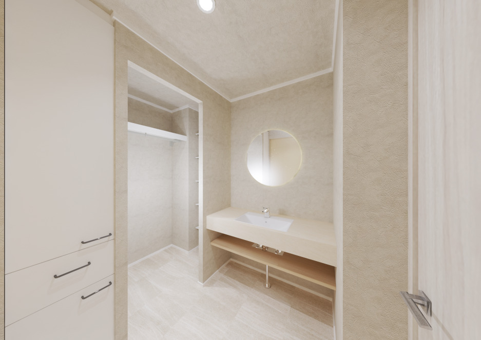 スマートハイムプレイス北見市南仲町モデルハウス_内観パース（※画像は図面を基に作成したパースを、生成AIにより加工したイメージです。実際とは多少異なる場合がございます。）